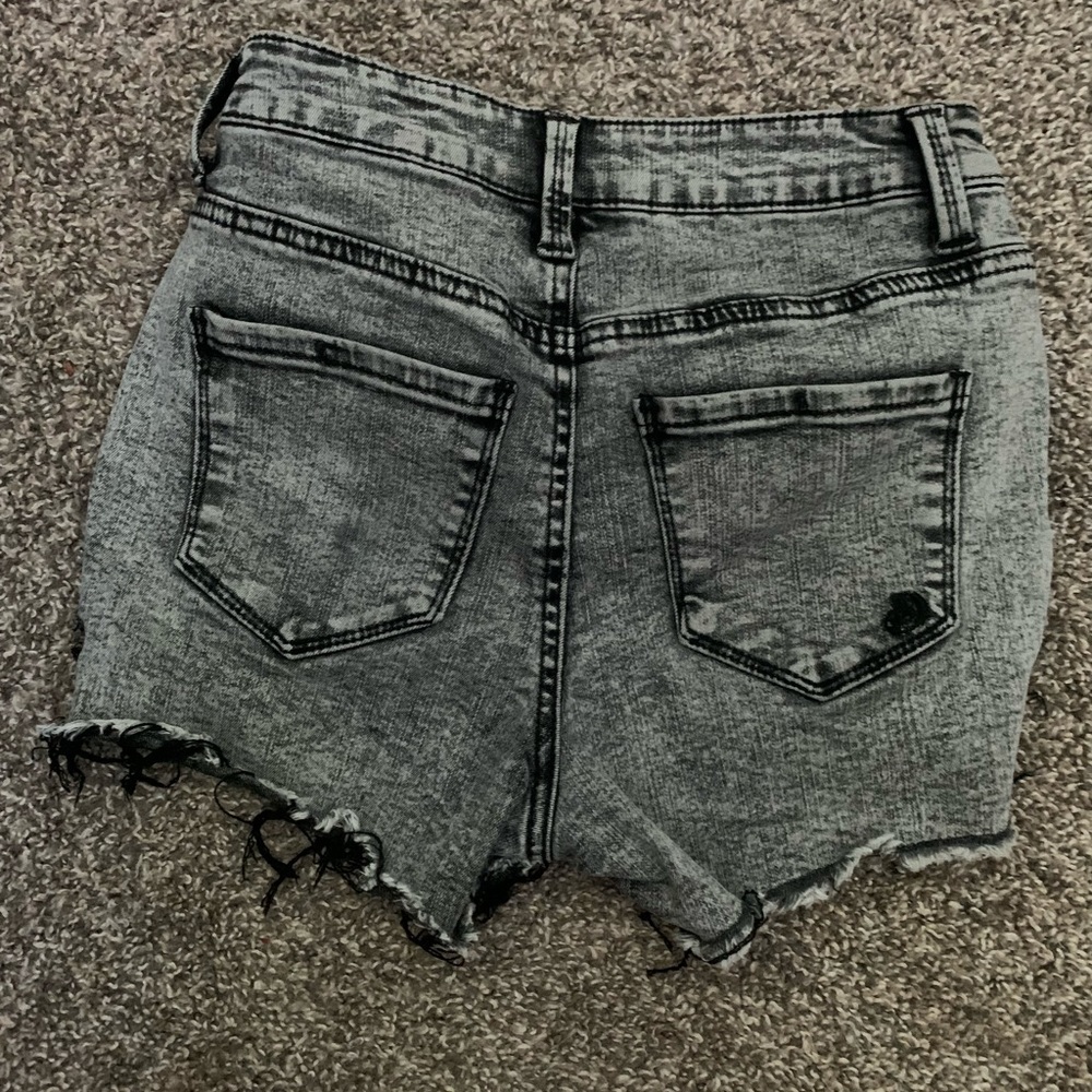 Black/grey Jean Shorts